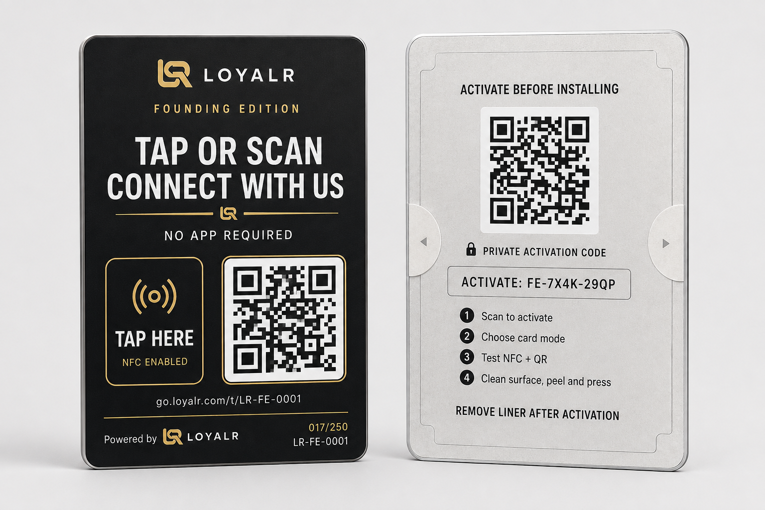 LOYALR Founder's Edition Smart Card with NFC and QR